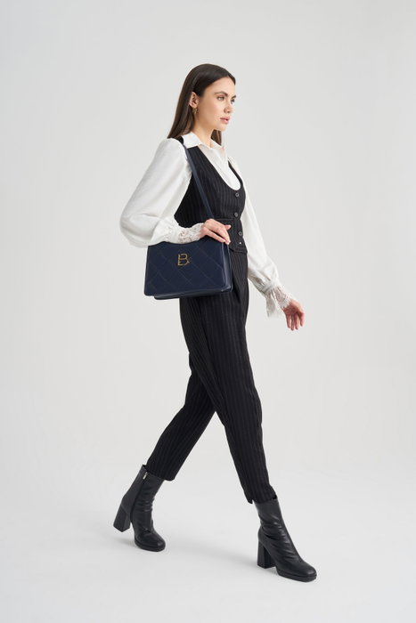 Lucky Bees Bolso de Hombro Azul Oscuro